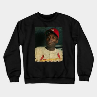 Lou Brock in St. Louis Cardinals Crewneck Sweatshirt